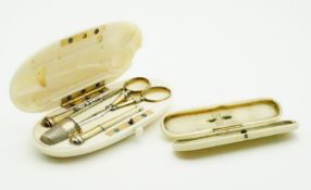 Biedermeier Nähset und Nadeletui