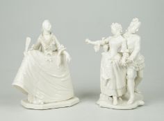 Nymphenburg, Porzellanmanufaktur: Läufer mit Consortin und Dame mit Fächer