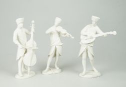 Nymphenburg, Porzellanmanufaktur: 3 Figuren aus der böhmischen bergmännischen Kapelle