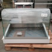 Appears To Be New Curved Glass Table Top Fridge