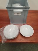 Appears to be white porcelain oatmeal bowls