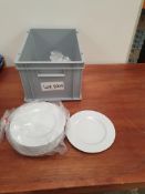 Appears to be white dinner plates