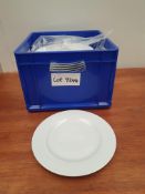 Appears to be white porcelain dinner plate