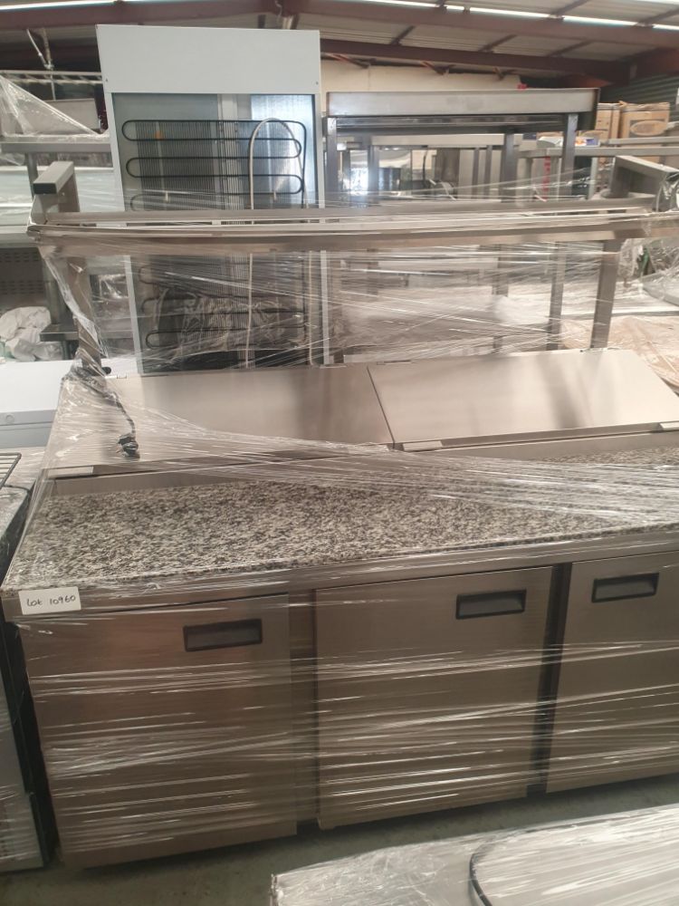 NO VAT ON HAMMER PRICE. David Gower Auctions Catering Equipment, Hoshizaki Sushi Counter, Ice Cream Machine, 3 Door Fosters Prep Fridge And More