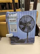 (New) 16' Icycool Chrome Pedestal Fan (Box Slightly Damaged)