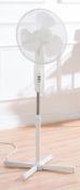 (New) 16' Icycool White Pedestal Fan (Box Slightly Damaged)