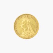 A Victoria Melbourne Mint 1892 jubilee bust full sovereign gold coin.