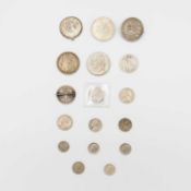 WORLD COINS - silver and cupro-nickel including two USA Morgan silver dollar coins.