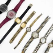 A collection of ladies wristwatches.