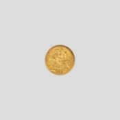A George V 1912 half sovereign gold coin.