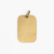 A 9k gold plain pendant.