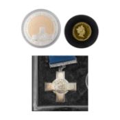 A Bradford Exchange 'The George Cross' gold and silver proof set.