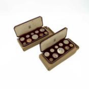 Two Elizabeth II ten coin coronation year sets, 1953.