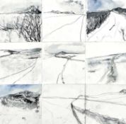 Shirley FOOTE (XX-XXI) Nine landscape studies framed as one