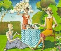 Tea In The Garden Art Deco Interest