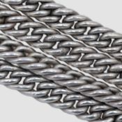 A heavy silver tight curb-link 32