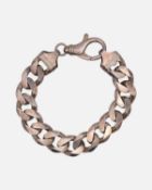 A 925 heavy silver gentleman's curb-link bracelet.