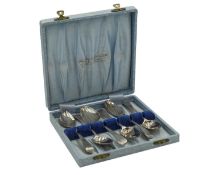 A selection of six George III silver Old-English patterned teaspoons.