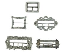 An Edward VII silver foliate engraved and pierced buckle.