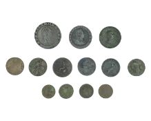 GB - a collection of Charles II-George III copper coinage, to include a 1797 'cartwheel' twopence.