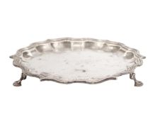 A silver salver by Elkington & Co Ltd.