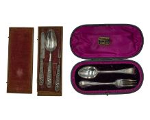 A George IV silver cutlery set by Joseph Taylor.