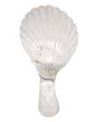 A George III silver caddy spoon.