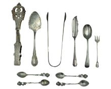 A selection of silver cutlery.