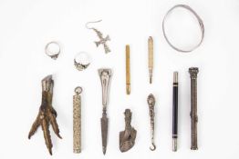 A selection of silver objets d'art.