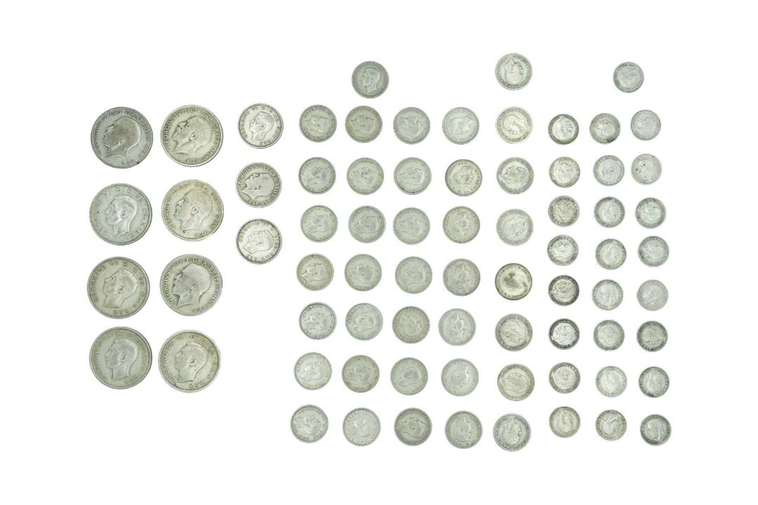 GB - A selection of pre-1947, .500 silver, George V-VI coinage. - Image 2 of 2