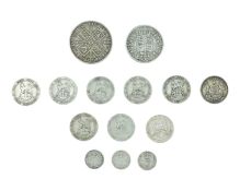 GB - A selection of pre-1920 .925 silver coinage, Victoria-George V.