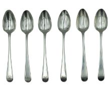 A set of six George III silver teaspoons by Peter & William Bateman.