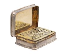 A Victorian silver vinaigrette by Yapp & Woodward.