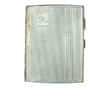 A silver cigarette case by J. W. Tiptaft & Son Ltd.