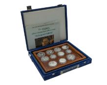 SILVER PROOF COINS - A set of 23 'Endangered Wildlife' commemorative coins. For MDM Crown Collection