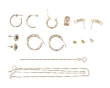 A selection of 9k scrap gold.