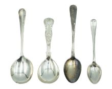 A selection of William IV and later silver demitasse spoons.