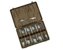 A collection of ten Irish silver teaspoons.