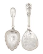 A Victorian silver caddy spoon by George Unite.