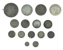 GB & COMMONWEALTH- A collection of silver coinage, from William III-Victoria.