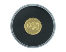 QEII .999 GOLD PROOF 1990 COOK ISLAND 25 DOLLAR COIN.