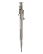 A silver twist action pencil by E. Baker & Son.