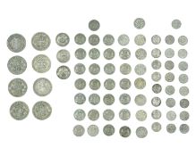GB - A selection of pre-1947, .500 silver, George V-VI coinage.