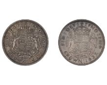 GB - two George VI 1937 .500 silver crown coins.