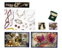 A large selection of costume jewellery.