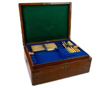 A partial canteen of silver-plated cutlery.
