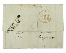 Pre stamp cover possibly French sent to London.