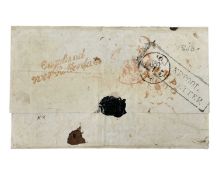 1835 Pre stamp cover/entire sent from New York? To Liverpool.