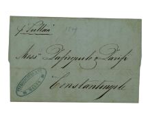 Stampless cover from Malta to Istanbul 1849.