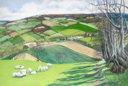 Jo DIXON (XX-XXI, Hammersmith College of Art) A view over the Blackdown Hills